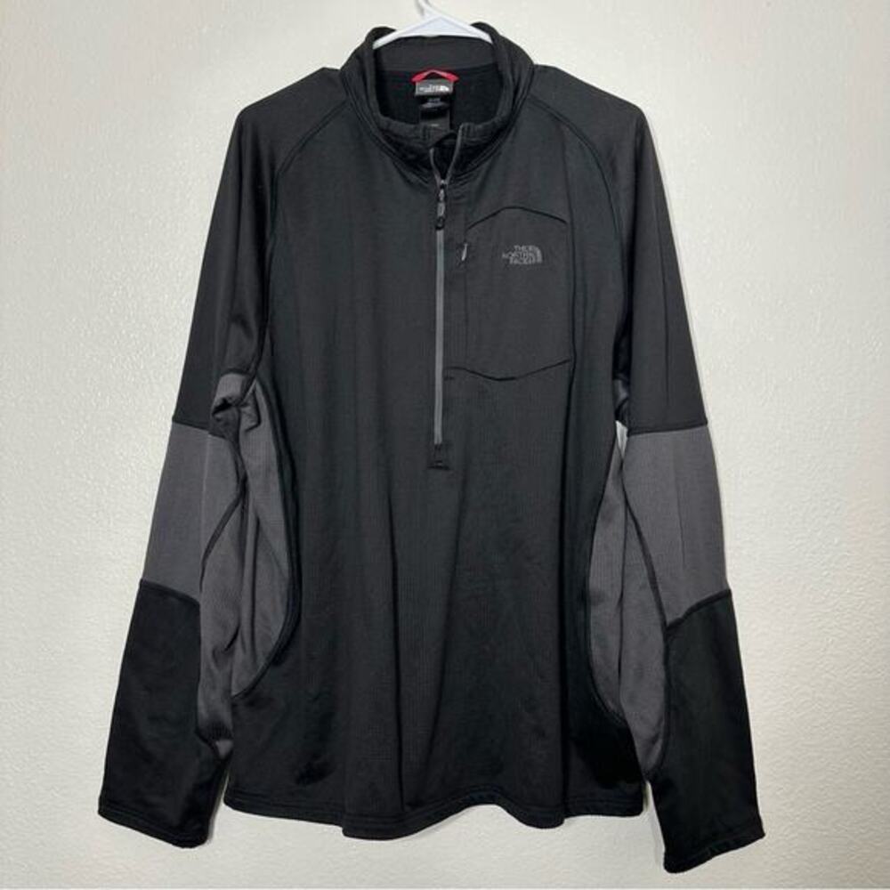The North Face Black‎ and Gray Half Zip Pullover Mens XL